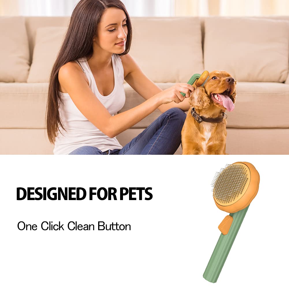 Self-Cleaning Pet Slicker Brush — One Click, Fur's Gone - Image 8