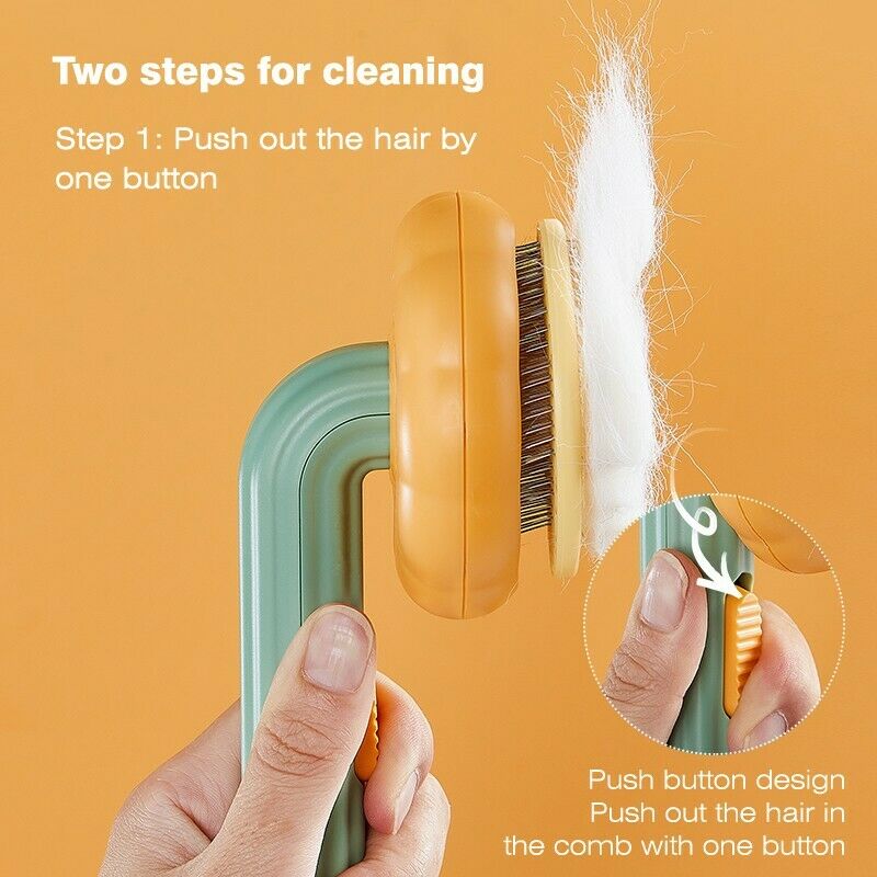 Self-Cleaning Pet Slicker Brush — One Click, Fur's Gone - Image 6