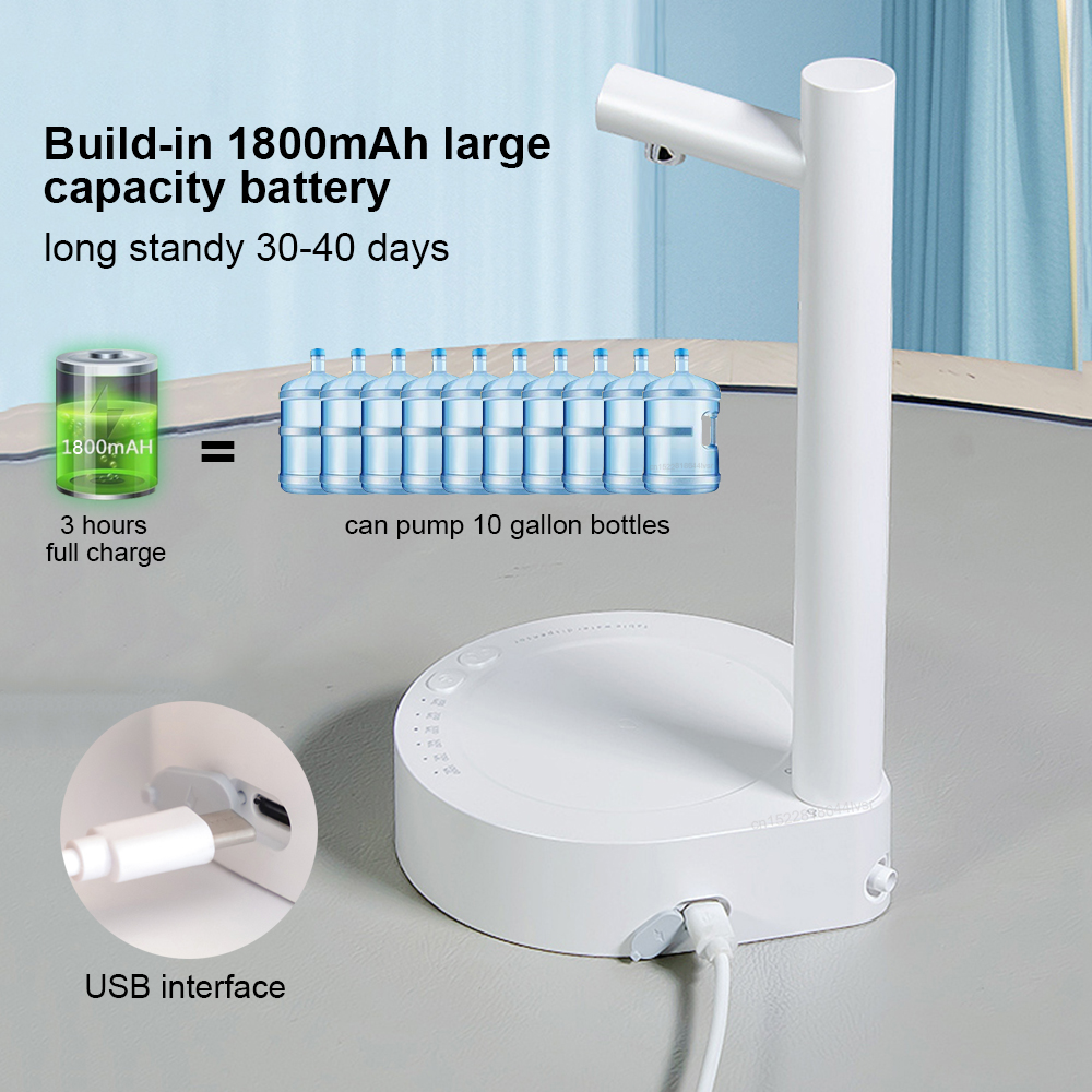 Rechargeable Water Gallon Dispenser — One Touch, No Lifting - Image 8